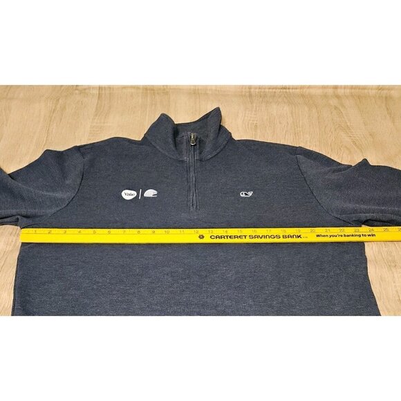 Vineyard Vines By Shep & Ian Quarter Zip Pullover Blue Sweatshirt Size L Yale - Picture 6 of 6